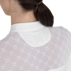 Dameswedstrijdpolo met tule inzetten Equestro dames