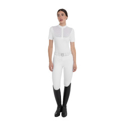 Dameswedstrijdpolo met tule inzetten Equestro dames