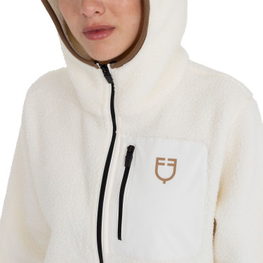 Dameshoodie van teddyfleece met capuchon en rits Equestro dames