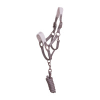 Technische halster met dubbele verstelling en rubber beklede gespen Equestro Gewei / gevilt violet