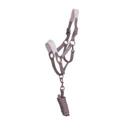 Technische halster met dubbele verstelling en rubber beklede gespen Equestro Gewei / gevilt violet Technische halster met dubbele verstelling en rubber beklede gespen Equestro Gewei / gevilt violet