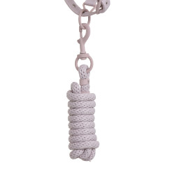 Technische halster met dubbele verstelling en rubber beklede gespen Equestro Violet vilt / zandwit Technische halster met dubbele verstelling en rubber beklede gespen Equestro Violet vilt / zandwit