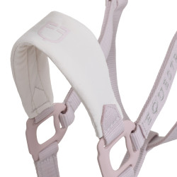 Technische halster met dubbele verstelling en rubber beklede gespen Equestro Violet vilt / zandwit Technische halster met dubbele verstelling en rubber beklede gespen Equestro Violet vilt / zandwit