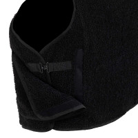 Staldeken van teddy-fleece Equestro Zwart / antiek wit