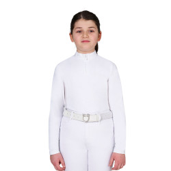 Wedstrijdpolo voor meisjes met micromesh-inzetten Equestro kinderen