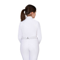 Wedstrijdpolo voor meisjes met micromesh-inzetten Equestro kinderen
