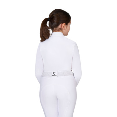 Wedstrijdpolo voor meisjes met micromesh-inzetten Equestro kinderen