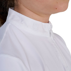 Wedstrijdpolo voor meisjes met micromesh-inzetten Equestro kinderen