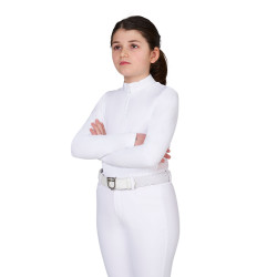 Wedstrijdpolo voor meisjes met micromesh-inzetten Equestro kinderen