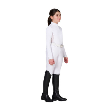 Wedstrijdpolo voor meisjes met micromesh-inzetten Equestro kinderen