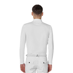 Herenwedstrijdpolo met lange mouwen en mesh inzetten Equestro heren