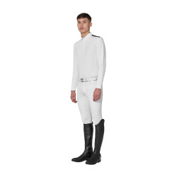 Herenwedstrijdpolo met lange mouwen en mesh inzetten Equestro heren