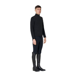 Herenfleece met hoge kraag van fleece met driekwart ritssluiting Equestro heren