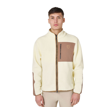 Herenhoodie van teddypile met voorzak Equestro heren