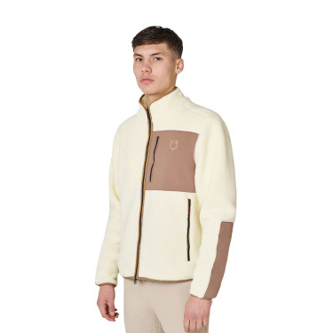 Herenhoodie van teddypile met voorzak Equestro heren