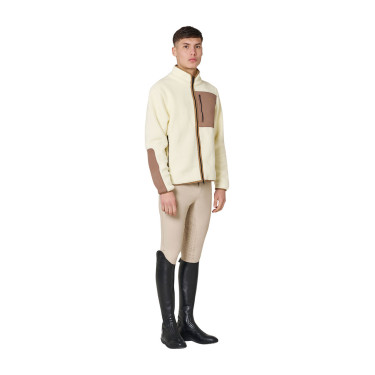 Herenhoodie van teddypile met voorzak Equestro heren