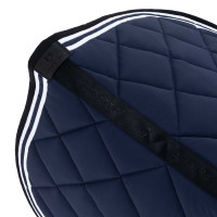 Zadeldek spring Double Stripes in technische stof Equestro Havenmist Grijs