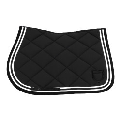 Zadeldek spring Double Stripes in technische stof Equestro Zwart Zadeldek spring Double Stripes in technische stof Equestro Zwart