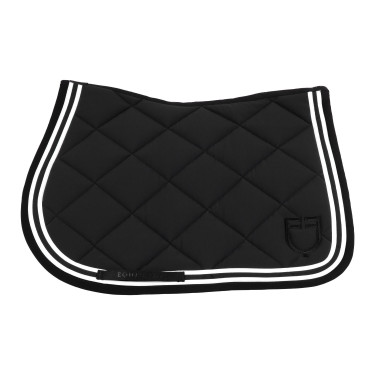 Zadeldek spring Double Stripes in technische stof Equestro Zwart Zadeldek spring Double Stripes in technische stof Equestro Zwart