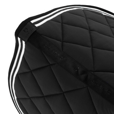 Zadeldek spring Double Stripes in technische stof Equestro Zwart
