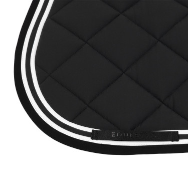 Zadeldek spring Double Stripes in technische stof Equestro Zwart Zadeldek spring Double Stripes in technische stof Equestro Zwart