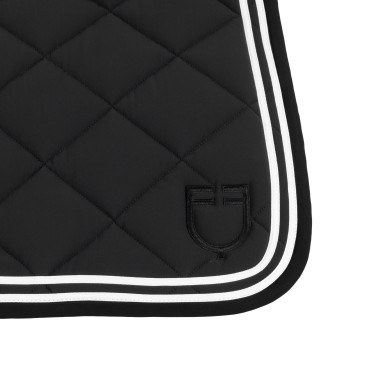 Zadeldek spring Double Stripes in technische stof Equestro Zwart Zadeldek spring Double Stripes in technische stof Equestro Zwart