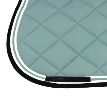 Zadeldek spring Double Stripes in technische stof Equestro Leigrijs / zwart