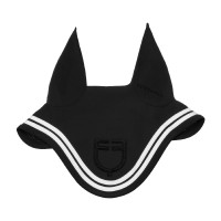 Oornetje Double Stripes in technische stof Equestro Zwart