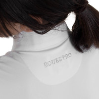 Wedstrijdpoloshirt voor meisjes met lange mouwen met strass Equestro kinderen