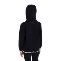 Unisex kinderhoodie met rits Equestro Zwart / zwart