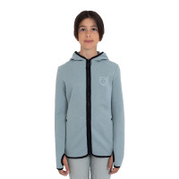 Unisex kinderfleece met rits Equestro Leigrijs