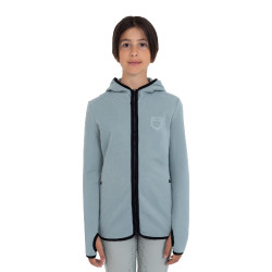 Unisex kinderfleece met rits Equestro Leigrijs