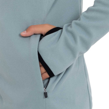 Unisex kinderfleece met rits Equestro Leigrijs