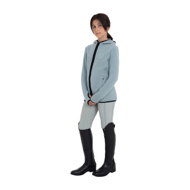 Unisex kinderfleece met rits Equestro Leigrijs