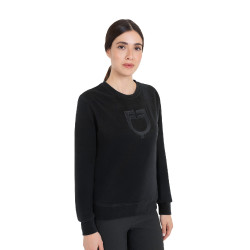 Dames sweatshirt met ronde hals in fleece Equestro
