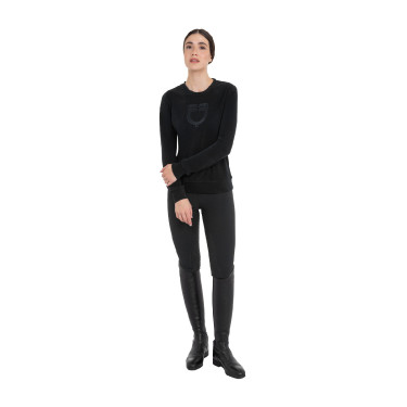 Dames sweatshirt met ronde hals in fleece Equestro