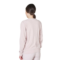 Dames sweatshirt met ronde hals in fleece Equestro Viltachtig violet