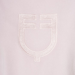 Dames sweatshirt met ronde hals in fleece Equestro Viltachtig violet