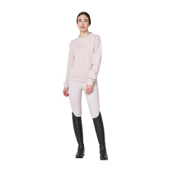 Dames sweatshirt met ronde hals in fleece Equestro Viltachtig violet