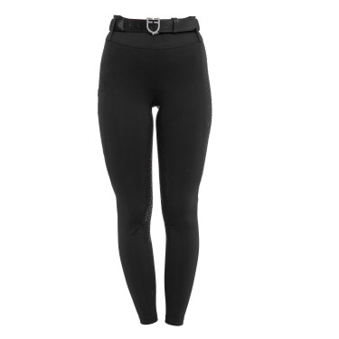 Dameslegging met hoge taille met riemlussen en strass Equestro dames