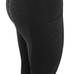 Dameslegging met hoge taille met riemlussen en strass Equestro dames