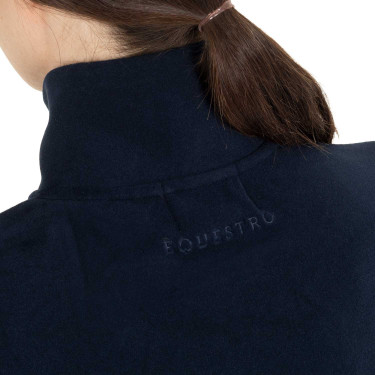 Damesfleece met hoge kraag in fleece met driekwart ritssluiting Equestro dames