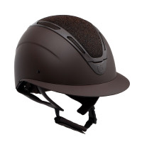 Cap Apocalypse dames matte schaal en glitters Astm F1163-23 goedkeuring Equestro Koffiebruin / koffiebruin