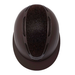 Cap Apocalypse dames matte schaal en glitters Astm F1163-23 goedkeuring Equestro Koffiebruin / koffiebruin