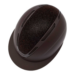 Cap Apocalypse dames matte schaal en glitters Astm F1163-23 goedkeuring Equestro Koffiebruin / koffiebruin