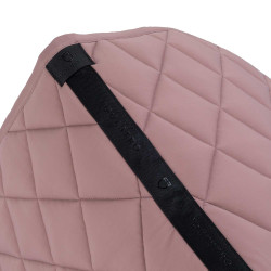 Springzadeldek logo in strass Equestro Gewei Beige