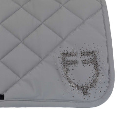Dressuursingeldek Equestro-logo met strass IJsgrijs / ijsgrijs