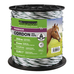 Gevlochten afrasteringskoord voor paarden 6 mm