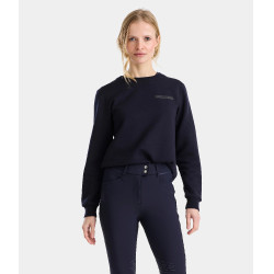 Dames Merino-wollen Horse Pilot paardrijsweater Donkere nacht Zwart