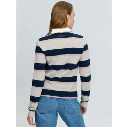 Sloane Stripe Rugbyshirt Stone LeMieux dames